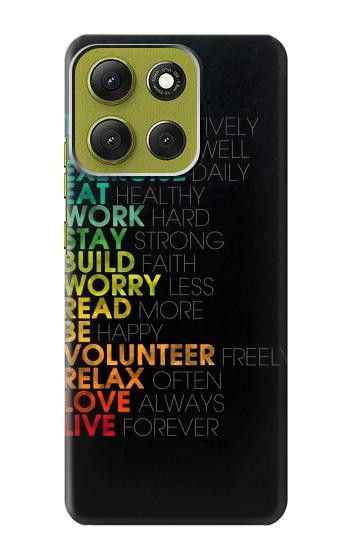 S3523 Think Positive Words Quotes Case For Motorola Moto G86