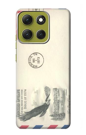 S3551 Vintage Airmail Envelope Art Case For Motorola Moto G86