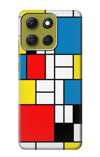 S3814 Piet Mondrian Line Art Composition Case For Motorola Moto G86