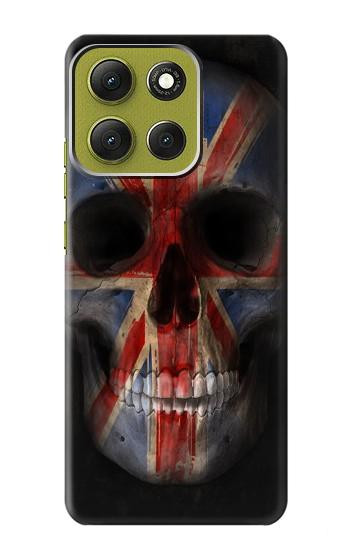 S3848 United Kingdom Flag Skull Case For Motorola Moto G86