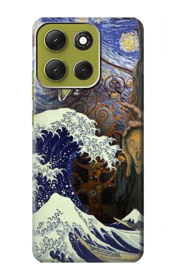 S3851 World of Art Van Gogh Hokusai Da Vinci Case For Motorola Moto G86