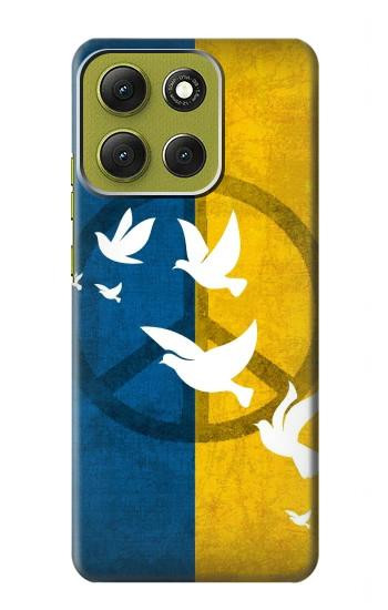 S3857 Peace Dove Ukraine Flag Case For Motorola Moto G86