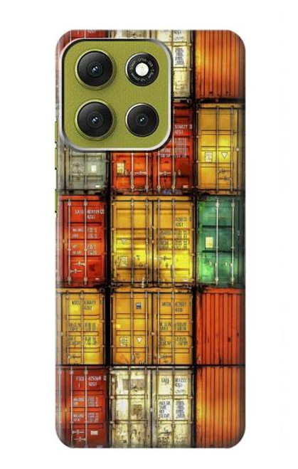 S3861 Colorful Container Block Case For Motorola Moto G86