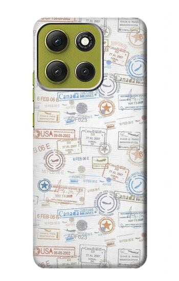 S3903 Travel Stamps Case For Motorola Moto G86