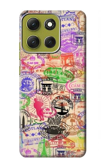 S3904 Travel Stamps Case For Motorola Moto G86