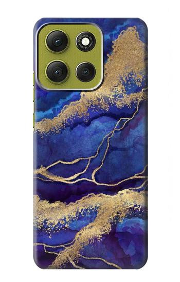 S3906 Navy Blue Purple Marble Case For Motorola Moto G86