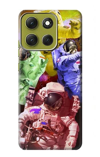 S3914 Colorful Nebula Astronaut Suit Galaxy Case For Motorola Moto G86