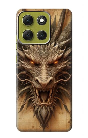 S3981 Dragon Head Old Map Case For Motorola Moto G86