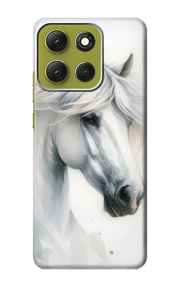 S4025 White Horse Painting Case For Motorola Moto G86