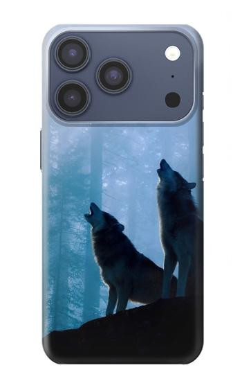 S4053 Two Wolves Couple Howling Forest Case For iPhone 17 Pro, 18 Pro