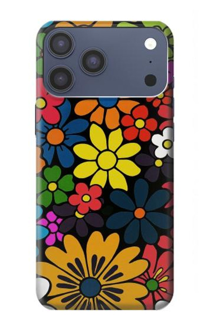 S4043 Colorful Flowers Cartoon Case For iPhone 17 Pro Max