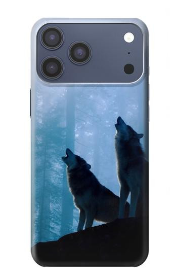 S4053 Two Wolves Couple Howling Forest Case For iPhone 17 Pro Max, 18 Pro Max