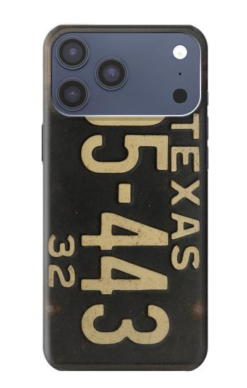 S4061 Vintage Texas Car License Plate Case For iPhone 17 Pro Max, 18 Pro Max