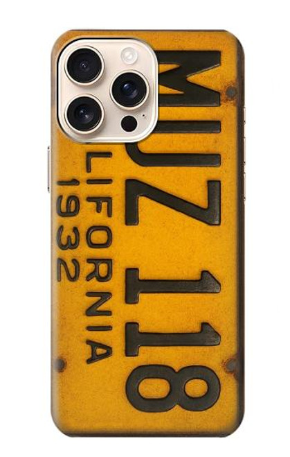 S4060 Vintage California Car License Plate Case For iPhone 16 pro