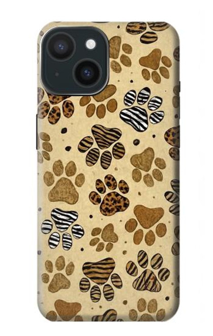 S4032 Wild Animal Paw Foot Print Case For iPhone 15