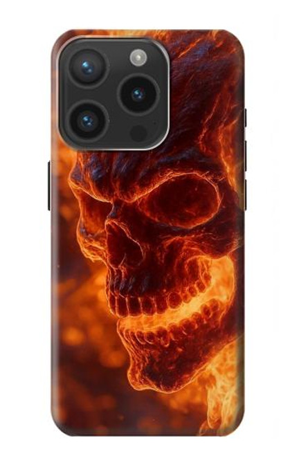 S4062 Fire Skull Case For iPhone 15 Pro