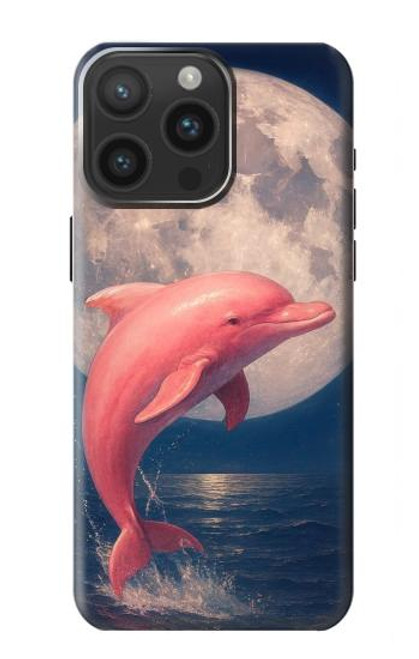 S4045 Dolphin Moon Night Case For iPhone 15 Pro Max