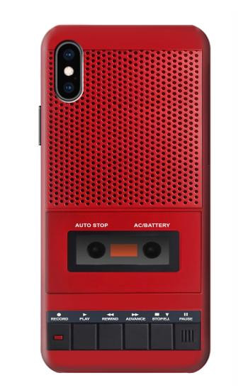 S4073 Vintage Red Cassette Player Graphic Case For iPhone X, iPhone XS