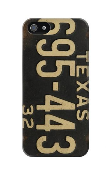 S4061 Vintage Texas Car License Plate Case For iPhone 5 5S SE