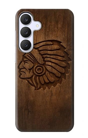 S4035 Native American Wood Carving Case For Samsung Galaxy S25 FE, S26 FE