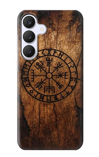 S4036 Viking Vegvisir Compass Wood Case For Samsung Galaxy S25 FE, S26 FE