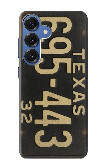 S4061 Vintage Texas Car License Plate Case For Samsung Galaxy S25