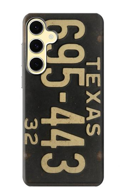 S4061 Vintage Texas Car License Plate Case For Samsung Galaxy S24 FE