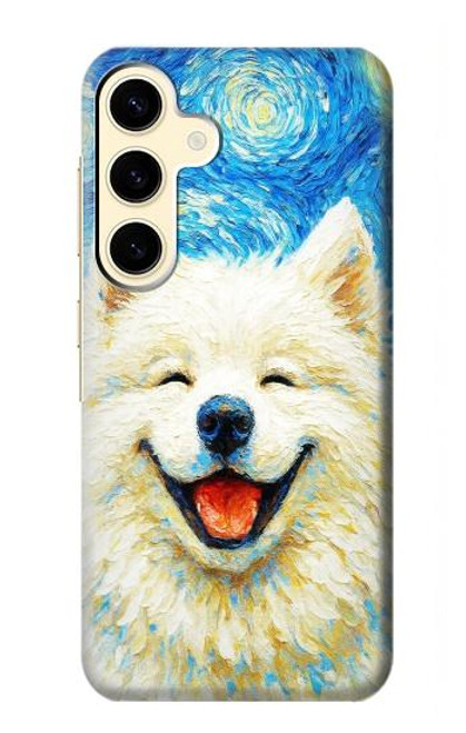 S4064 Smile Dog Van Gogh Starry Night Case For Samsung Galaxy S24