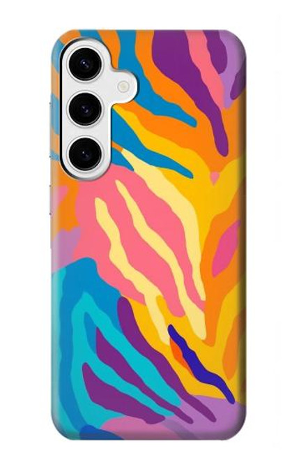S4037 Colorful Zebra Pattern Case For Samsung Galaxy S24 Plus