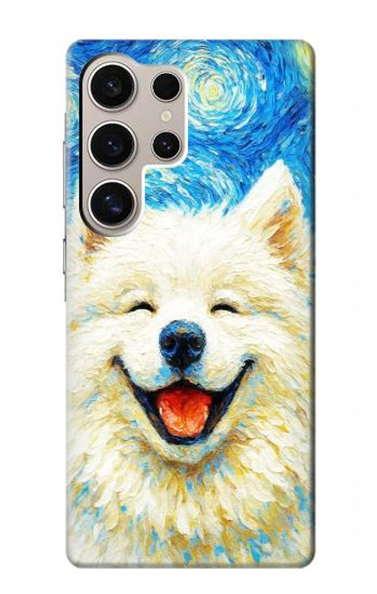 S4064 Smile Dog Van Gogh Starry Night Case For Samsung Galaxy S24 Ultra