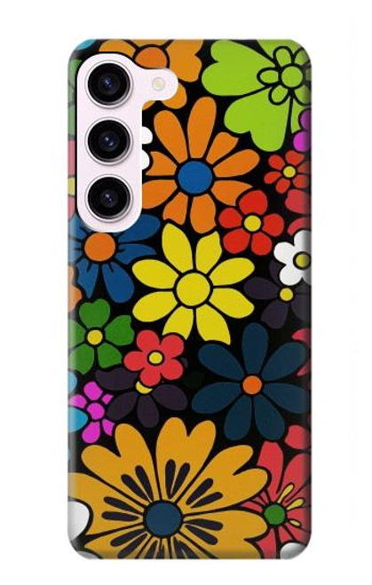 S4043 Colorful Flowers Cartoon Case For Samsung Galaxy S23