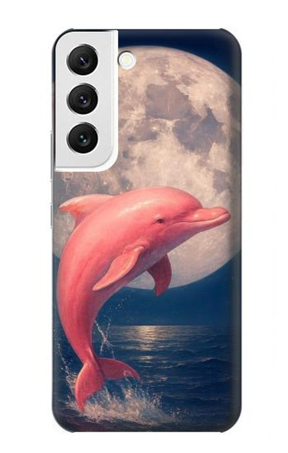 S4045 Dolphin Moon Night Case For Samsung Galaxy S22