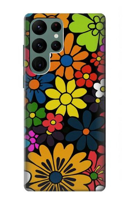 S4043 Colorful Flowers Cartoon Case For Samsung Galaxy S22 Ultra