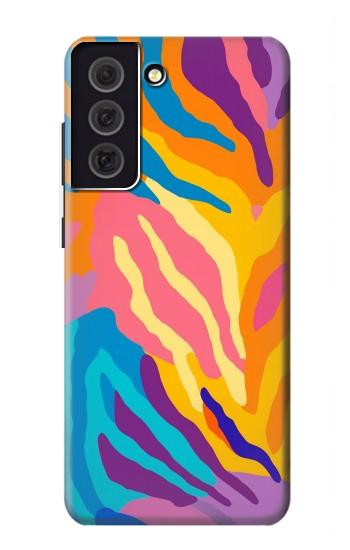 S4037 Colorful Zebra Pattern Case For Samsung Galaxy S21 FE 5G