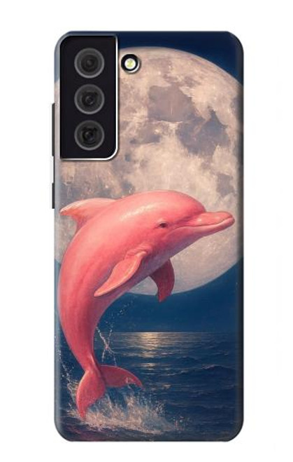 S4045 Dolphin Moon Night Case For Samsung Galaxy S21 FE 5G