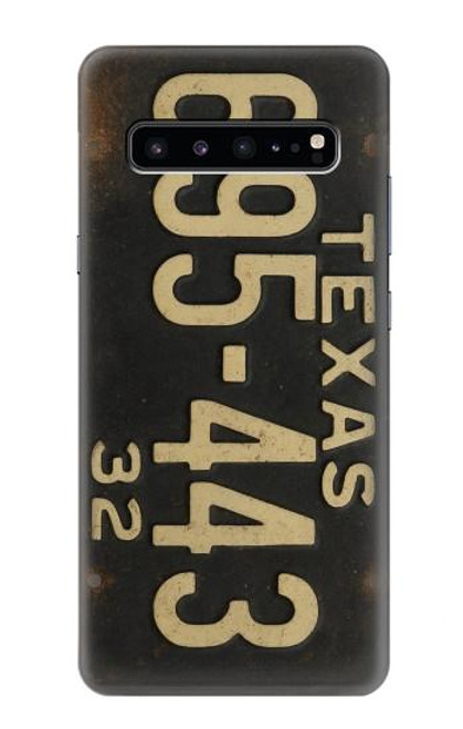 S4061 Vintage Texas Car License Plate Case For Samsung Galaxy S10 5G