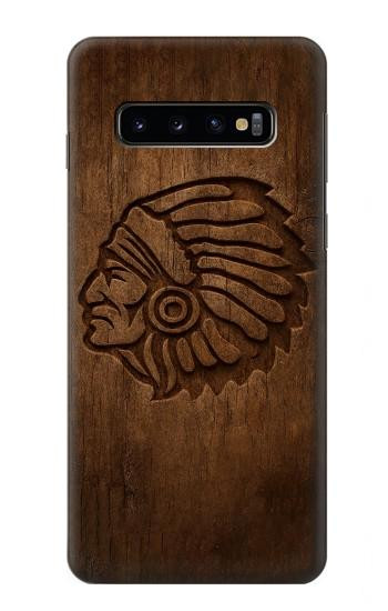 S4035 Native American Wood Carving Case For Samsung Galaxy S10