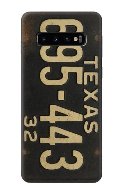 S4061 Vintage Texas Car License Plate Case For Samsung Galaxy S10