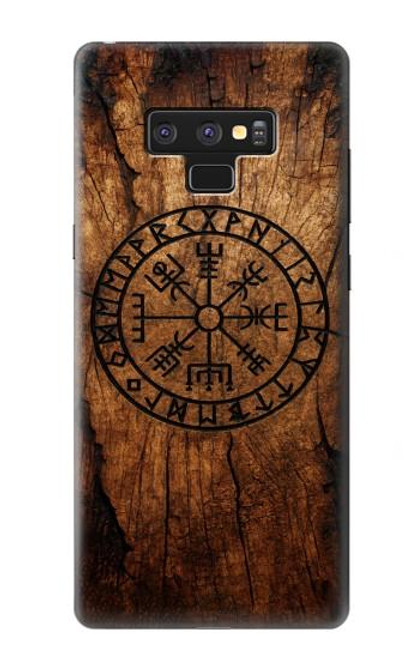 S4036 Viking Vegvisir Compass Wood Case For Note 9 Samsung Galaxy Note9