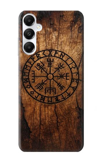 S4036 Viking Vegvisir Compass Wood Case For Samsung Galaxy A05s