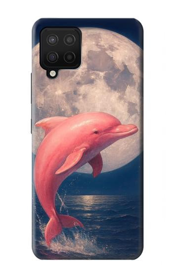 S4045 Dolphin Moon Night Case For Samsung Galaxy A12