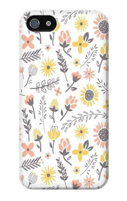 S2354 Pastel Flowers Pattern Case For iPhone 5 5S SE
