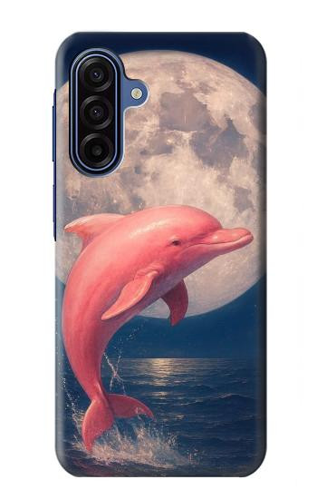 S4045 Dolphin Moon Night Case For Samsung Galaxy A17, A18