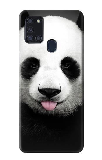S4049 Cute Panda Stick Out Tongue Case For Samsung Galaxy A21s