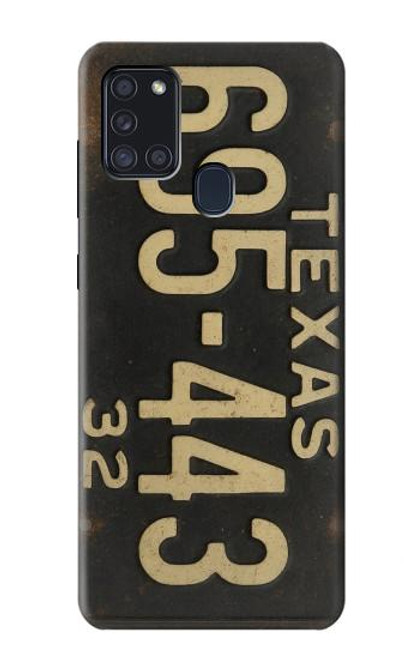 S4061 Vintage Texas Car License Plate Case For Samsung Galaxy A21s