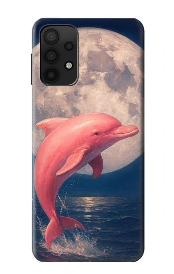 S4045 Dolphin Moon Night Case For Samsung Galaxy A32 5G