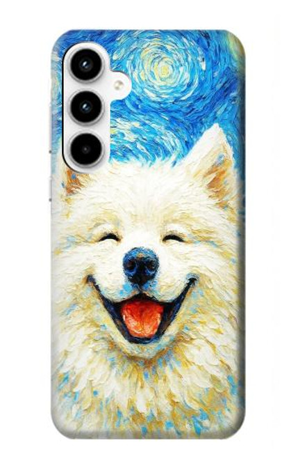 S4064 Smile Dog Van Gogh Starry Night Case For Samsung Galaxy A35 5G