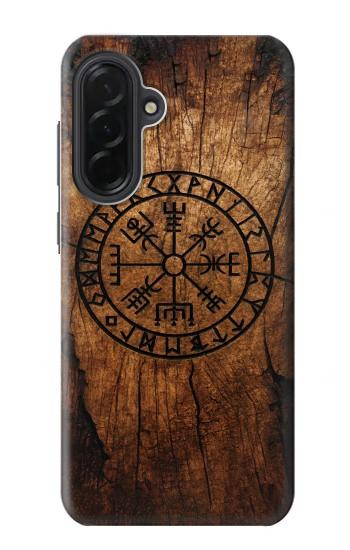 S4036 Viking Vegvisir Compass Wood Case For Samsung Galaxy A36