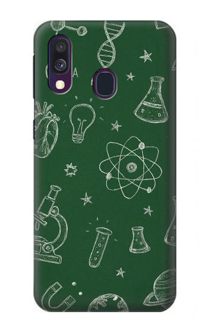 S4059 Science Chalkboard Graphic Case For Samsung Galaxy A40