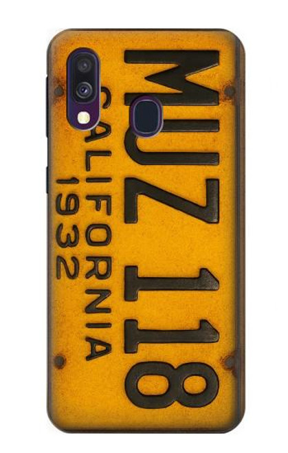 S4060 Vintage California Car License Plate Case For Samsung Galaxy A40